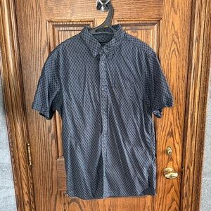 AllSaints Men's Short-Sleeve Button-Down Shirt in Black Pattern